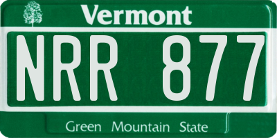 VT license plate NRR877