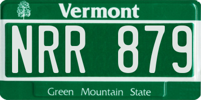 VT license plate NRR879