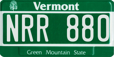 VT license plate NRR880