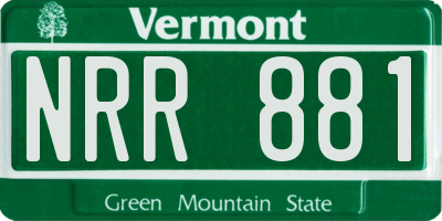 VT license plate NRR881