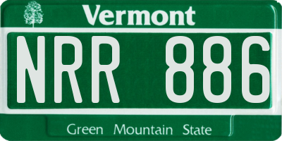 VT license plate NRR886
