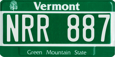 VT license plate NRR887