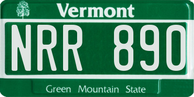 VT license plate NRR890
