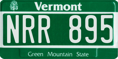 VT license plate NRR895