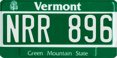 VT license plate NRR896