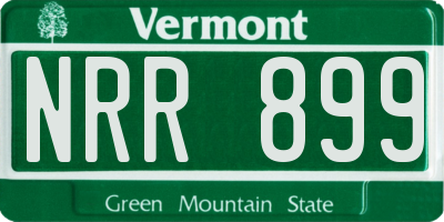 VT license plate NRR899