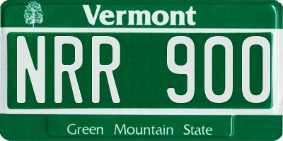 VT license plate NRR900
