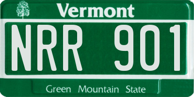 VT license plate NRR901