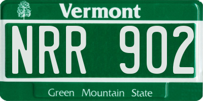 VT license plate NRR902