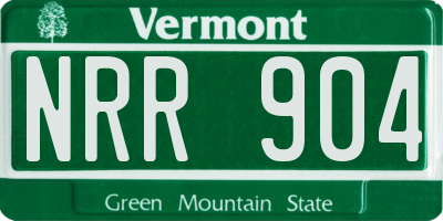 VT license plate NRR904