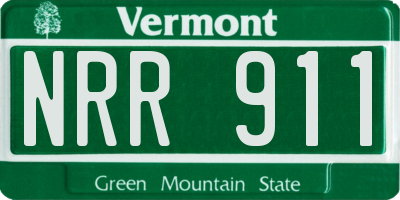VT license plate NRR911