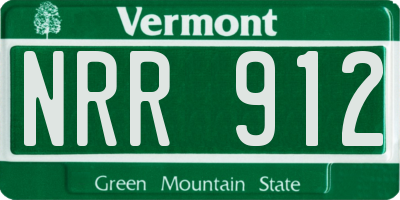 VT license plate NRR912