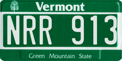 VT license plate NRR913