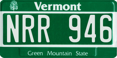 VT license plate NRR946