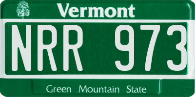 VT license plate NRR973
