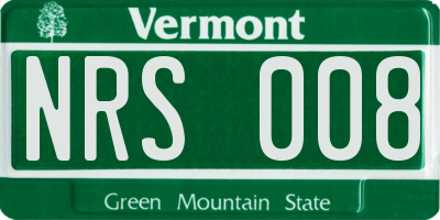 VT license plate NRS008