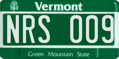 VT license plate NRS009