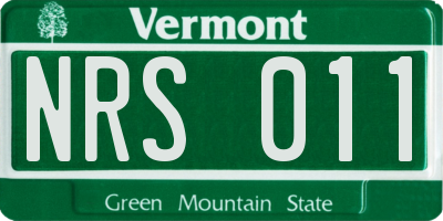 VT license plate NRS011