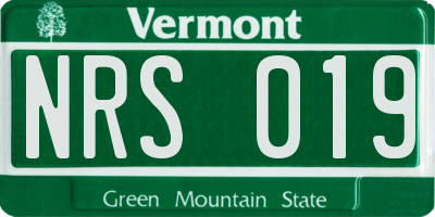 VT license plate NRS019