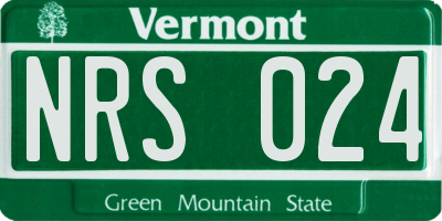 VT license plate NRS024