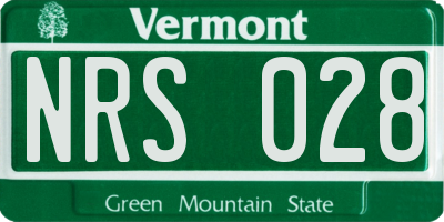 VT license plate NRS028
