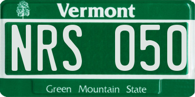 VT license plate NRS050