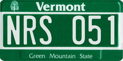 VT license plate NRS051