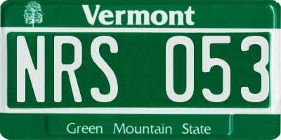 VT license plate NRS053