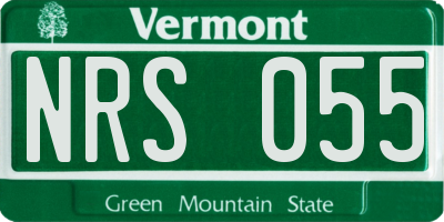 VT license plate NRS055