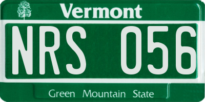 VT license plate NRS056