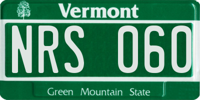 VT license plate NRS060