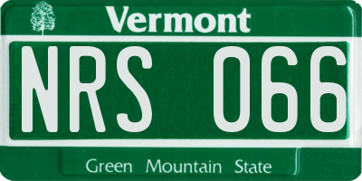 VT license plate NRS066