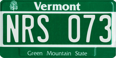 VT license plate NRS073
