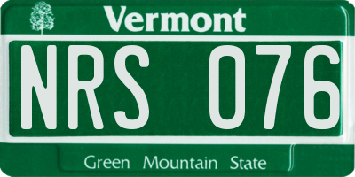 VT license plate NRS076