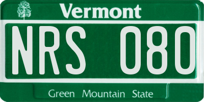VT license plate NRS080