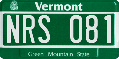 VT license plate NRS081