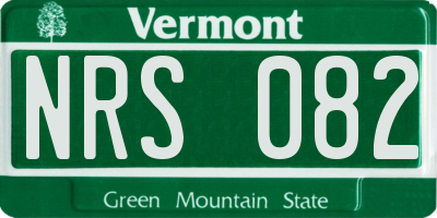VT license plate NRS082