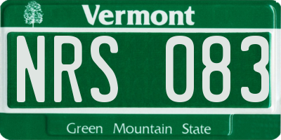 VT license plate NRS083