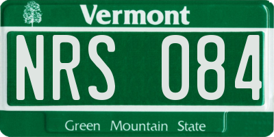 VT license plate NRS084