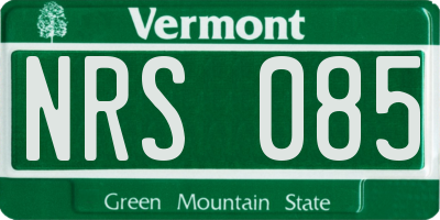 VT license plate NRS085