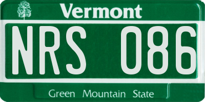 VT license plate NRS086