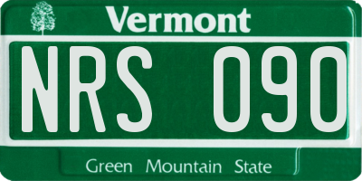 VT license plate NRS090