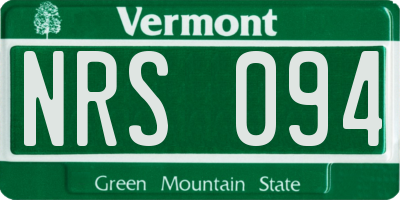 VT license plate NRS094