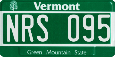 VT license plate NRS095