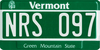 VT license plate NRS097
