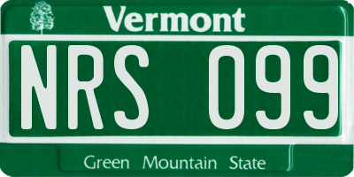 VT license plate NRS099