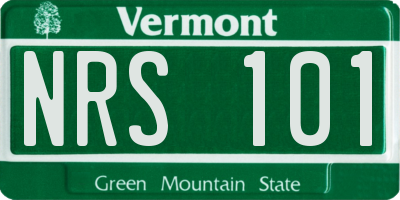 VT license plate NRS101
