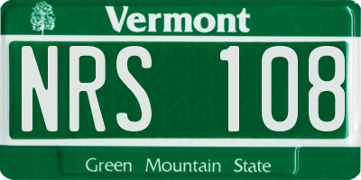 VT license plate NRS108