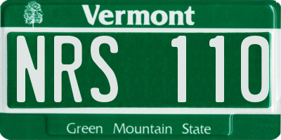 VT license plate NRS110