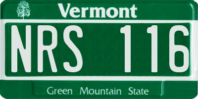 VT license plate NRS116